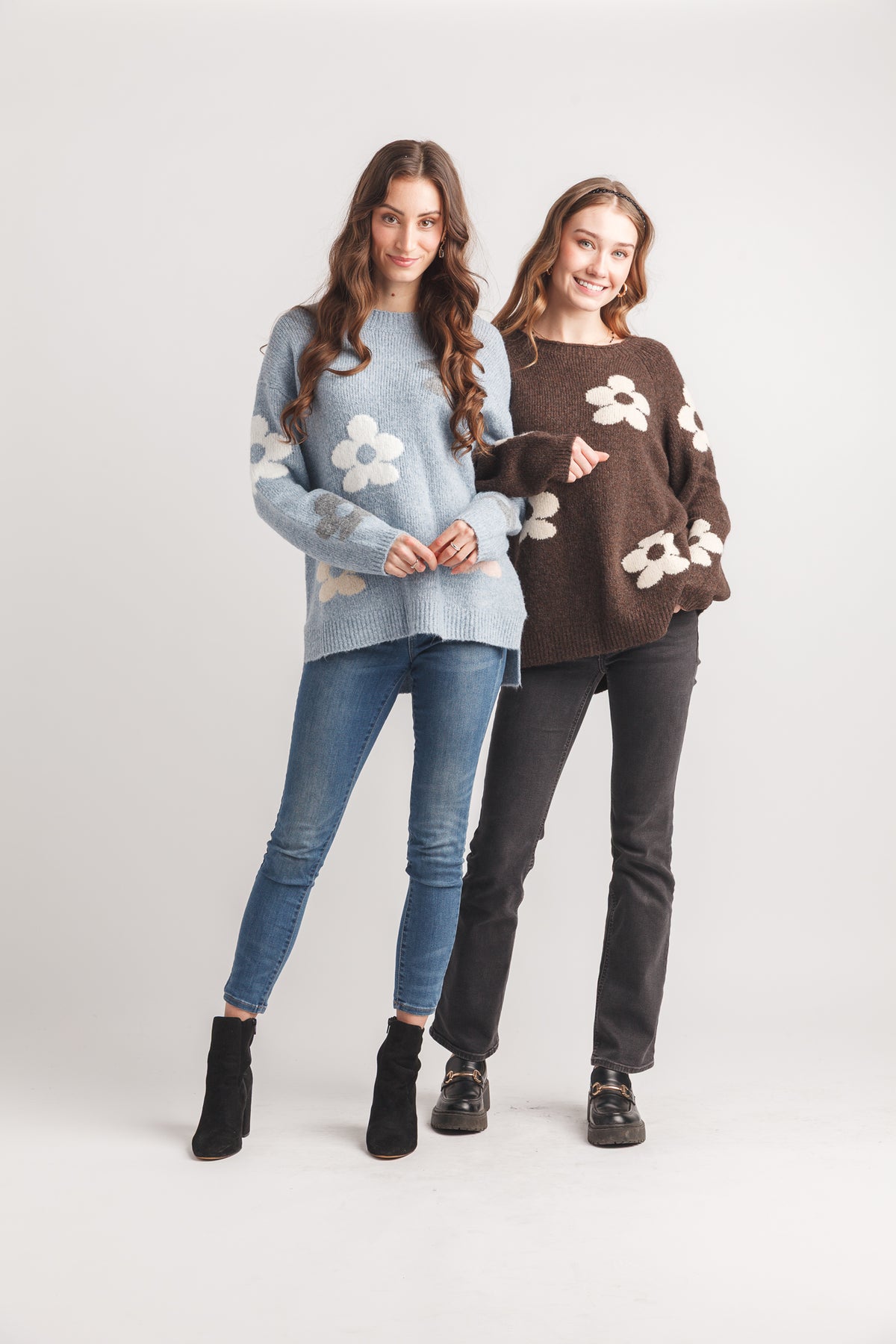 Cable Knit Drop Shoulder Sweater