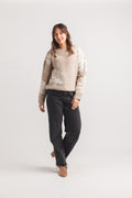 Bejewled Floral Intarsia Sweater