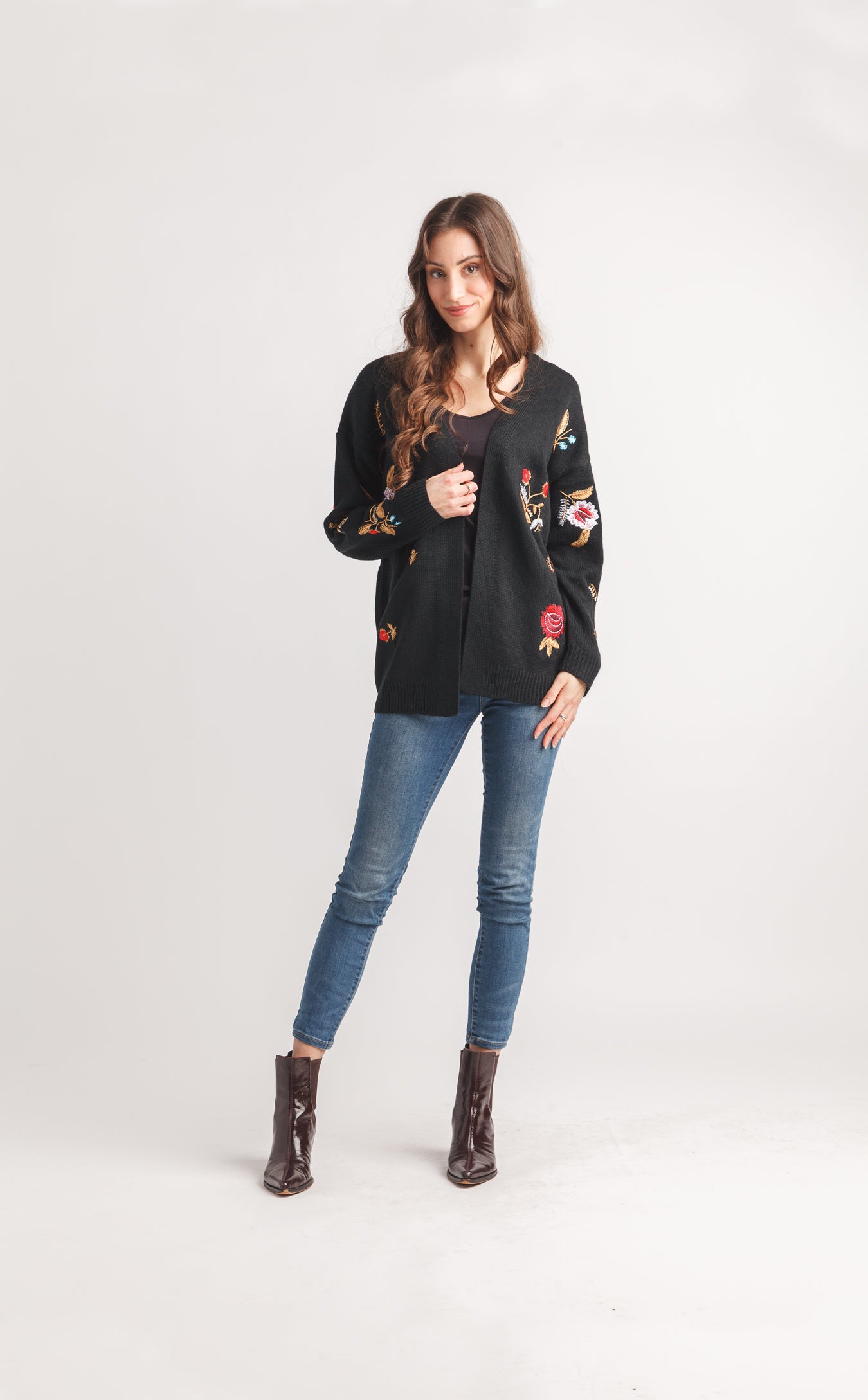 トップス PAPILLON EMBROIDERY ATTACHED CARDIGAN Embroidered Floral Cardigan – PAPILLON CLOTHING