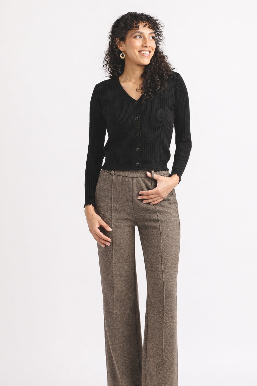 Ribbed Crop Cardigan