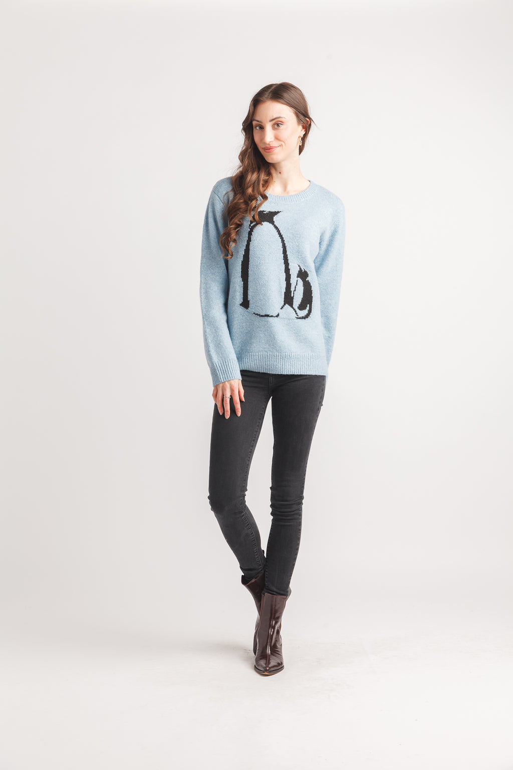 Knit Penguin Intarsia Sweater