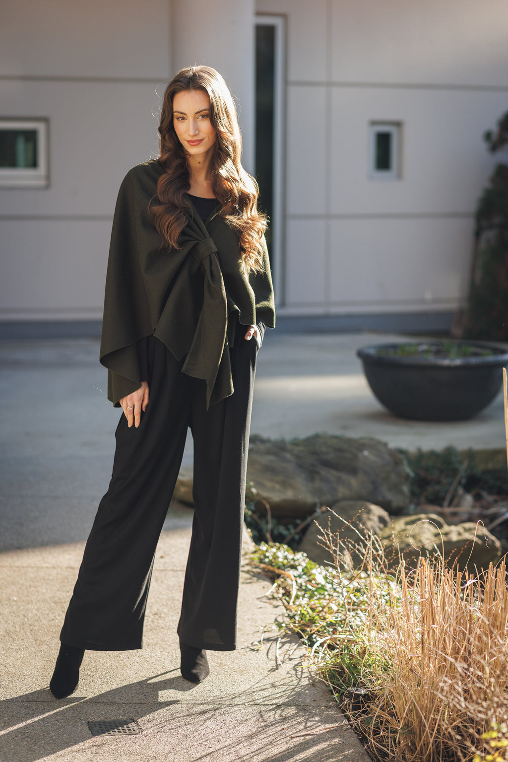 Wide Leg Dress Pants with Stretch