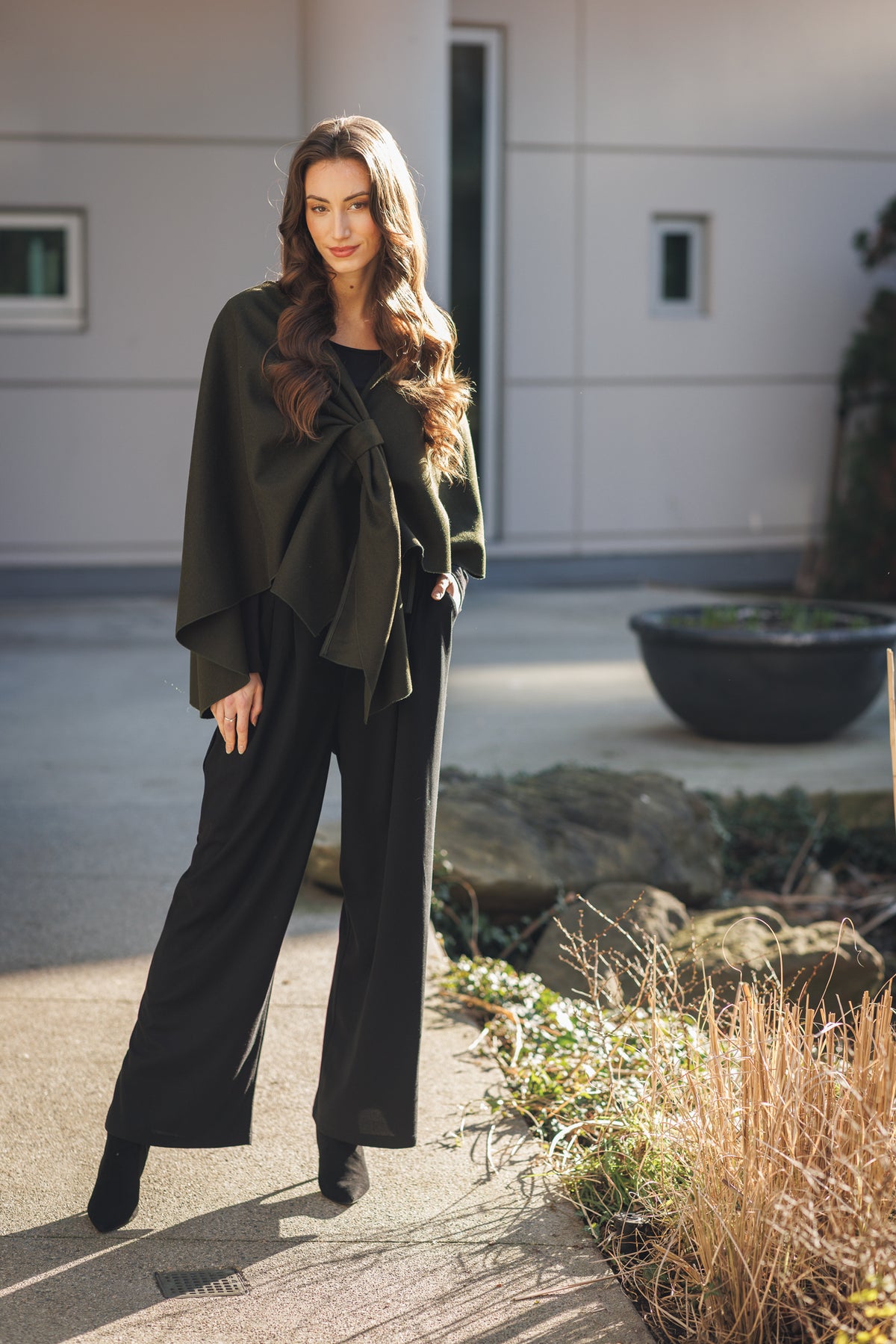 Wide Leg Dress Pants with Stretch