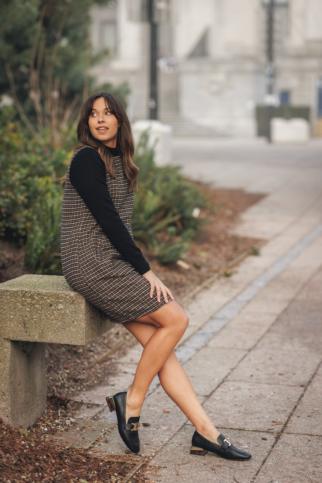 Plaid Dress with Pockets