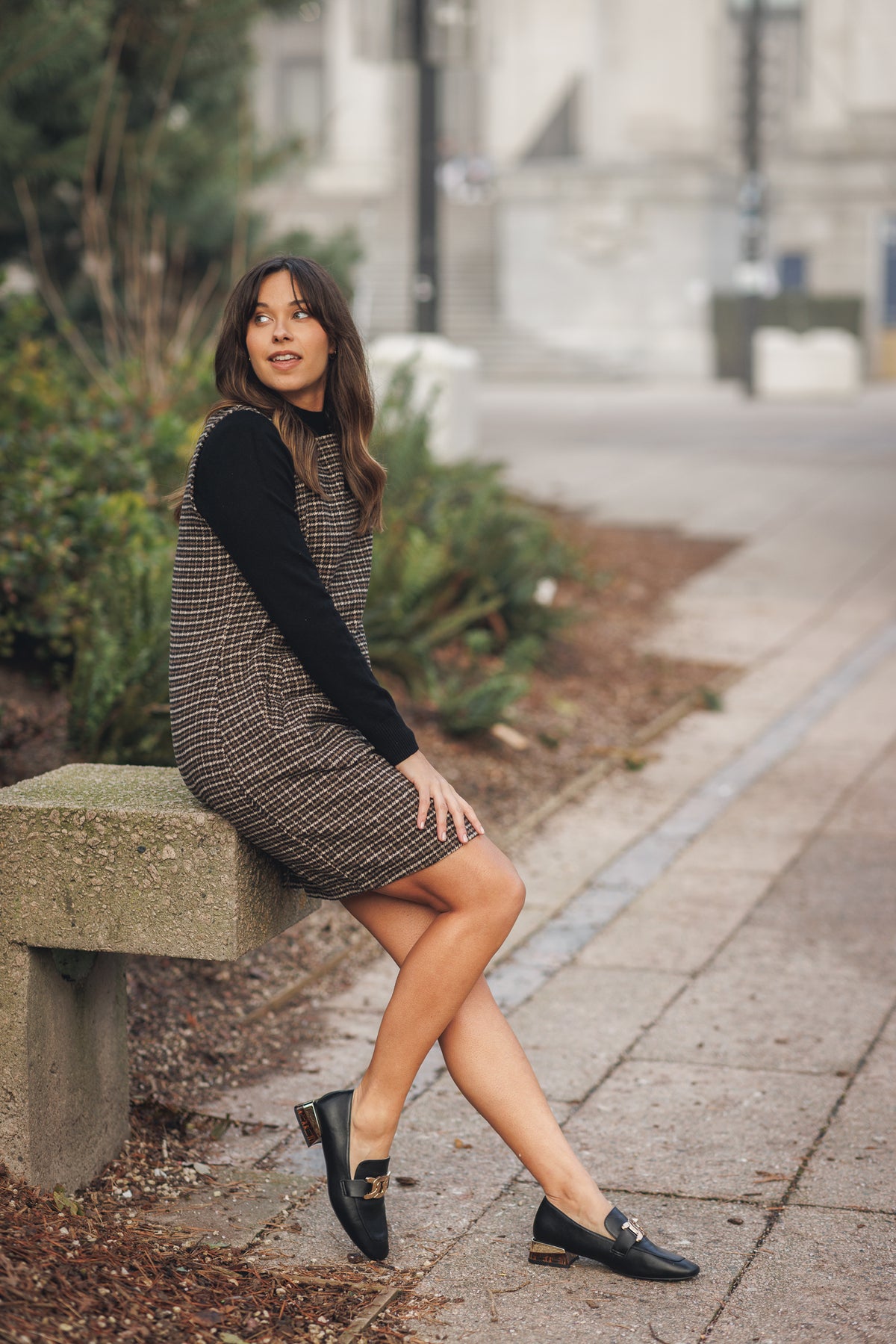 Plaid Dress with Pockets