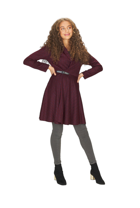 BURGN Jaquard Wrap Jacket Dress