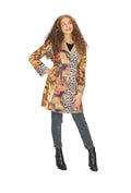 Beige Patchwork Jacket with Pockets