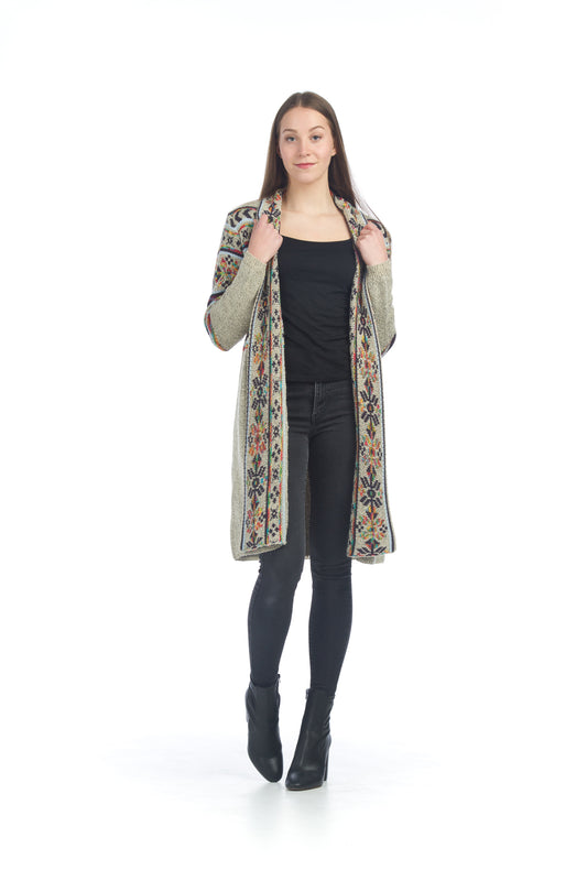 BEIGE Global Knit Cardigan