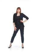 Black Blazer with Sheer Back