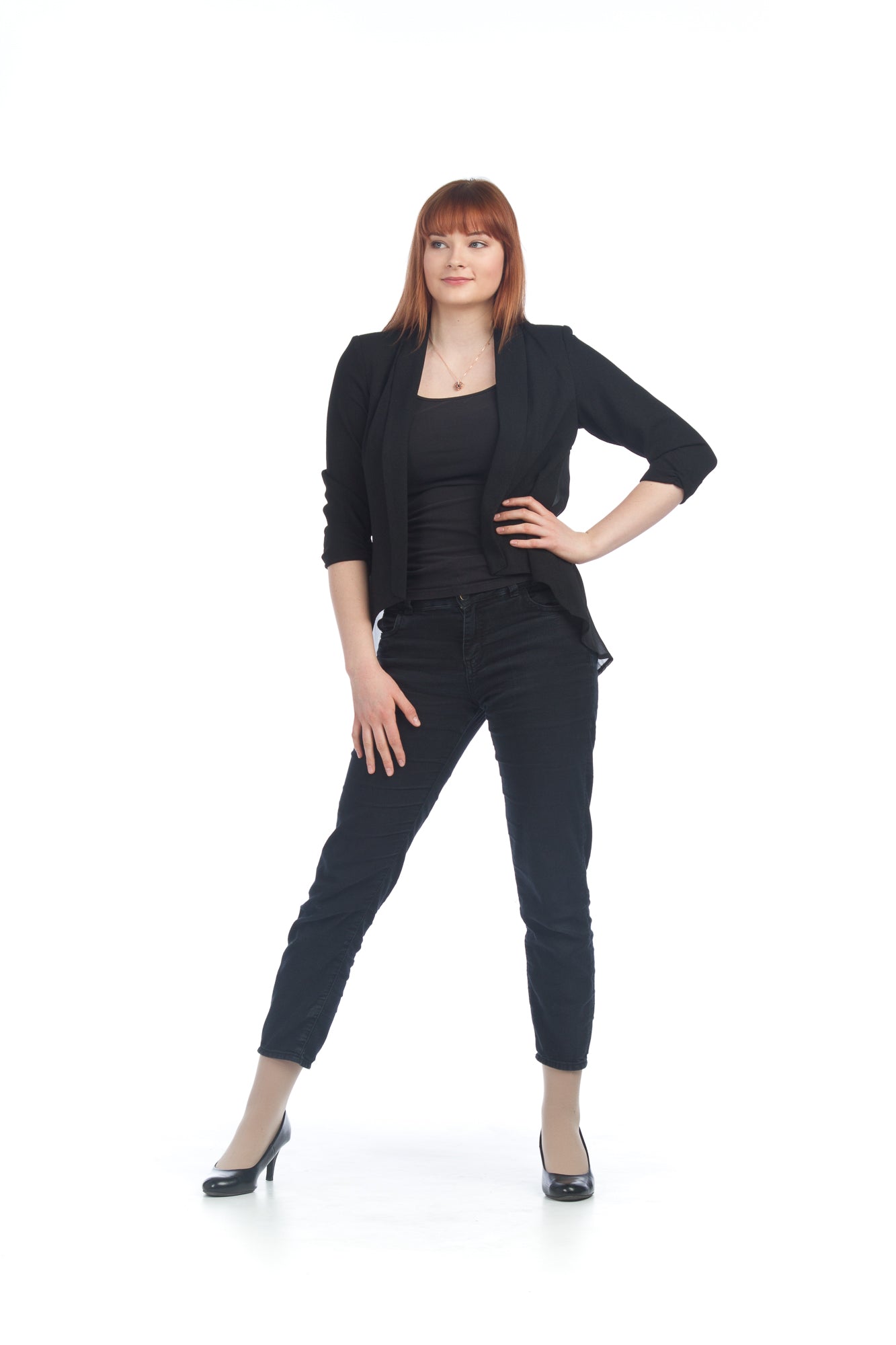 Black Blazer with Sheer Back