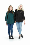 Black Ribbed Zip Neck Poncho Jacket