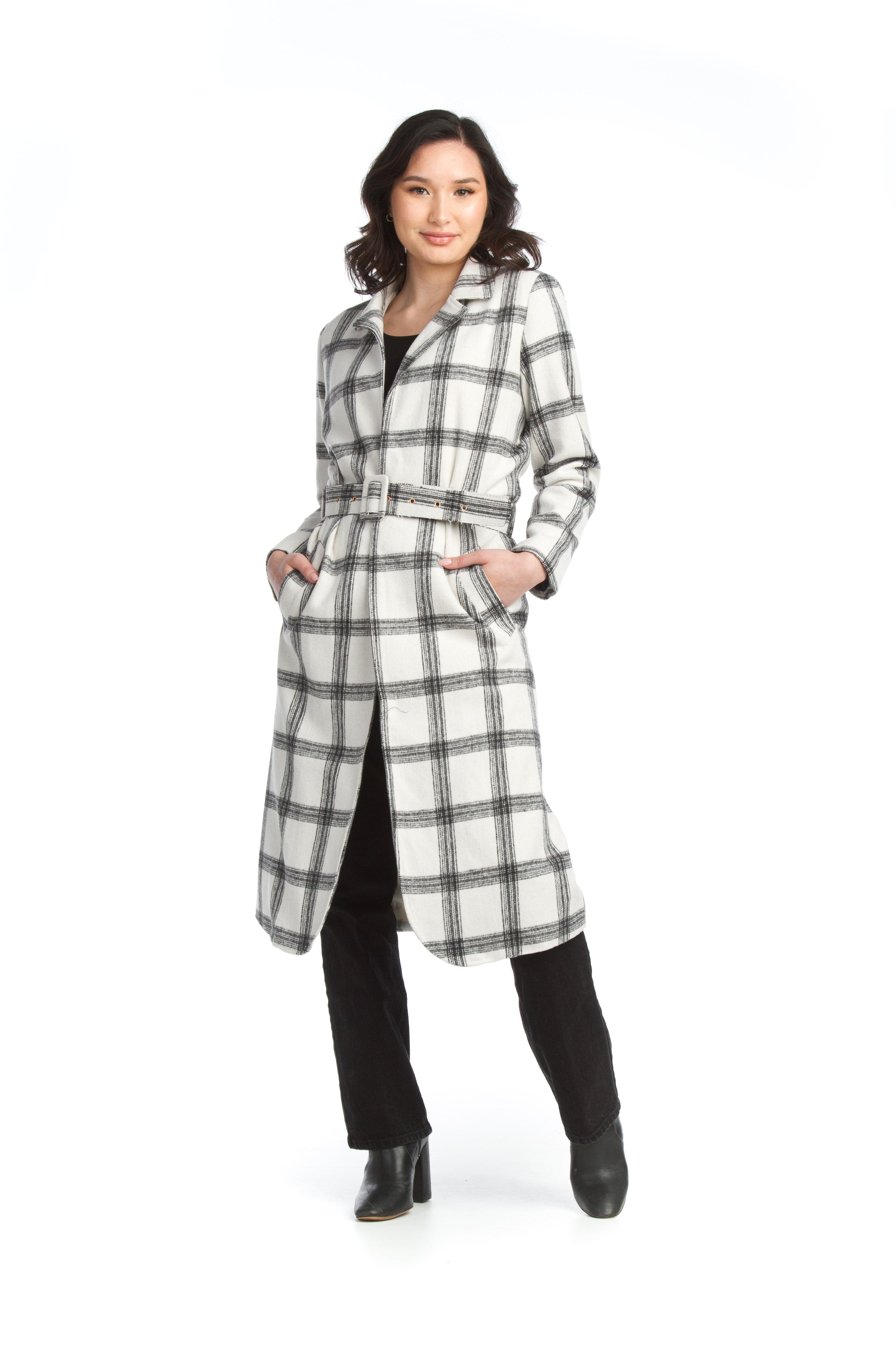 WHTBL Plaid Long Jacket