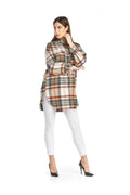 Beige Plaid Buttonup Shacket