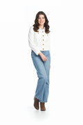 WHITE Corduroy Crop Jacket