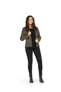 khaki Tribal Print Patchwork Jacket