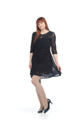 Black Velvet Burnout Dress with Keyhole