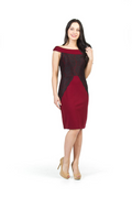 BURGN Off Shoulder Dress with Lace Detail