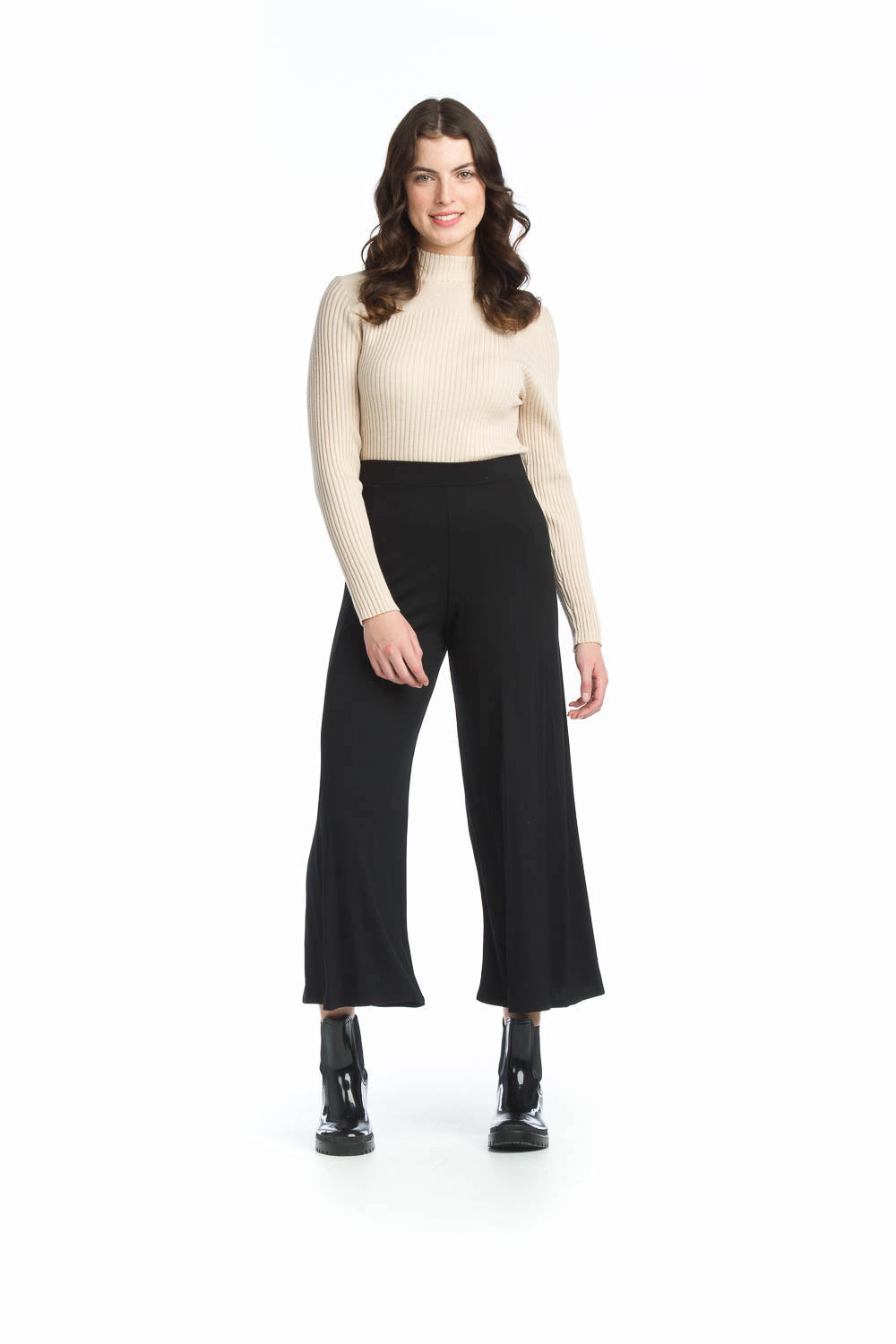 Black Stretchy Wide Leg Pants