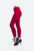 maroon Fleece lined leggings TX300
