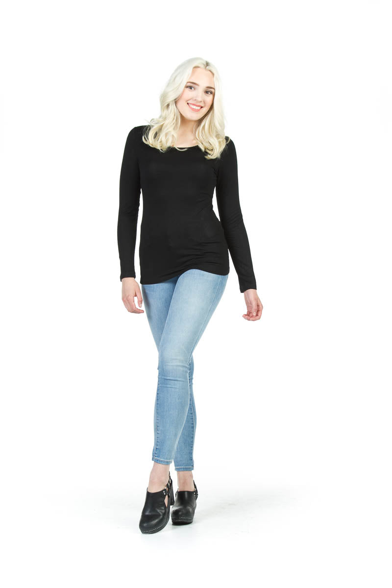 mustard Basic Long Sleeves Knit Top
