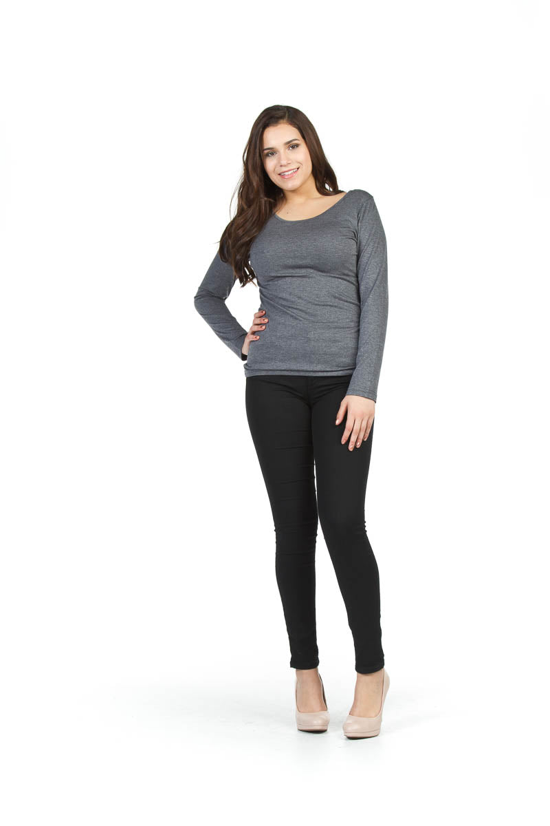 mustard Basic Long Sleeves Knit Top