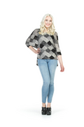 Black Diamond Design High Low Mesh Top
