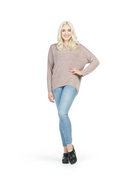 pink Cropped Oversized Long Sleeve High Low Top
