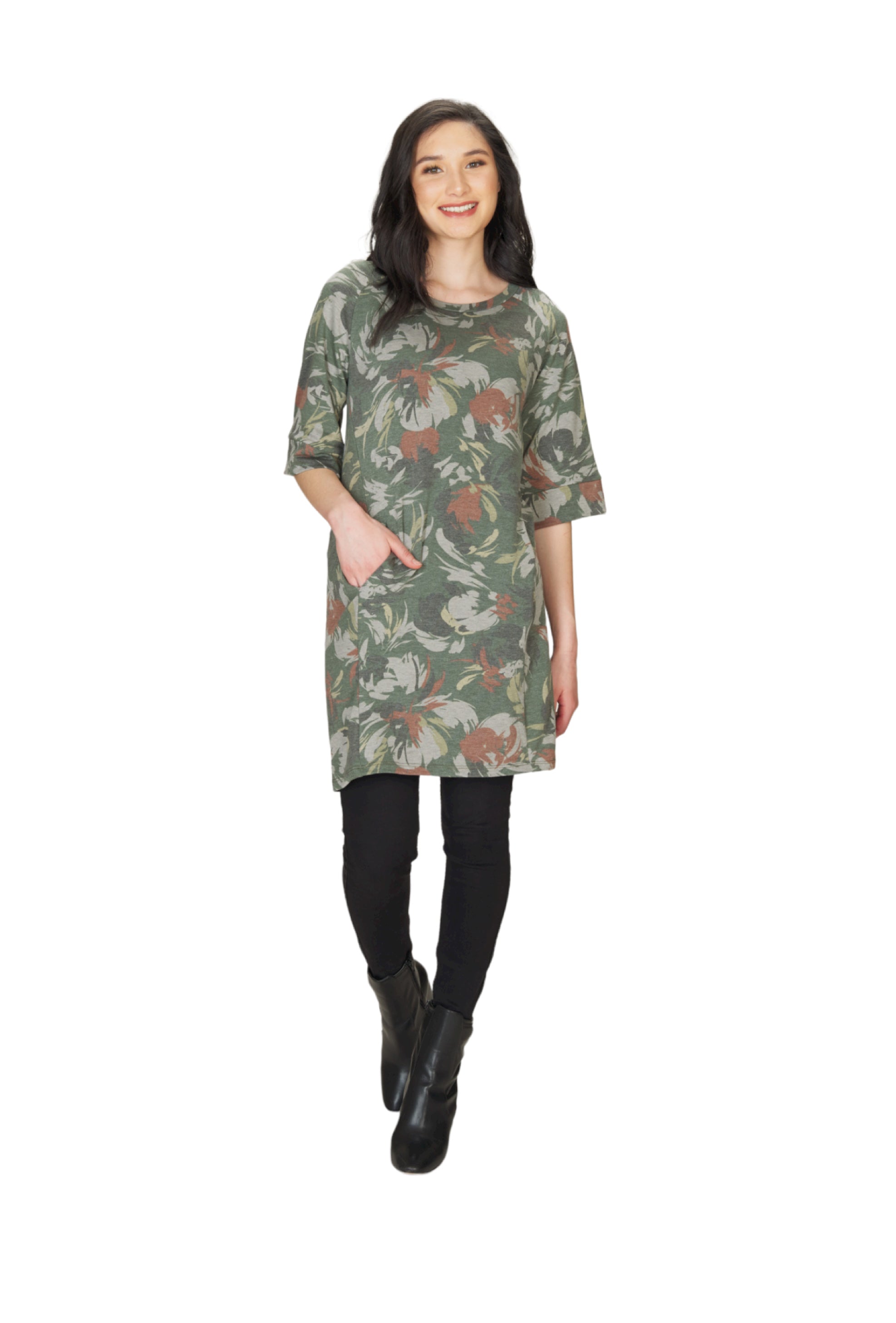 CAMO Camo Dress with Pockets