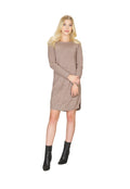 TAN Knot Diamond Design Knit Sweater Dress