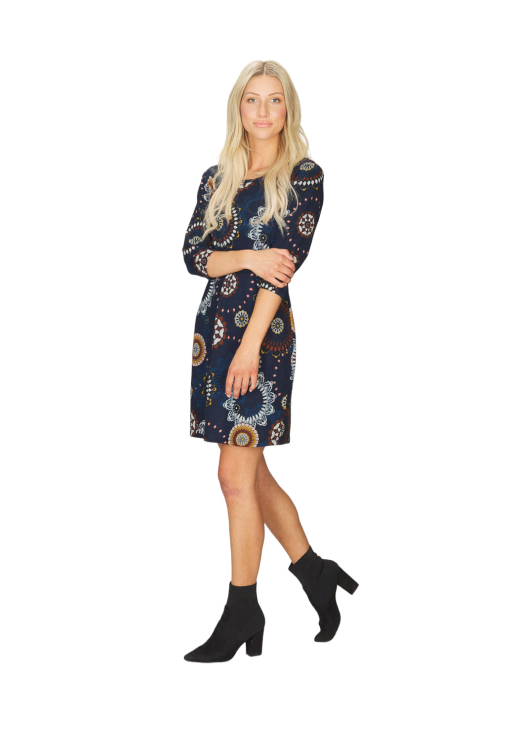 NAVY Medallion Print Dress