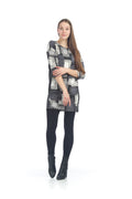CHARC Print sweater Dress with Solid side Panels