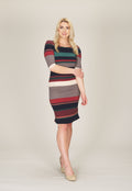 MULTI Multi Striped Ribbed Sweater Dress (3sizes)