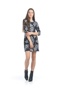 BLKGR Floral Print 3/4 Sleeve Sweater Dress