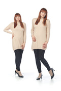 CREAM Chevron Design Mock Neck Knit Sweater Dress