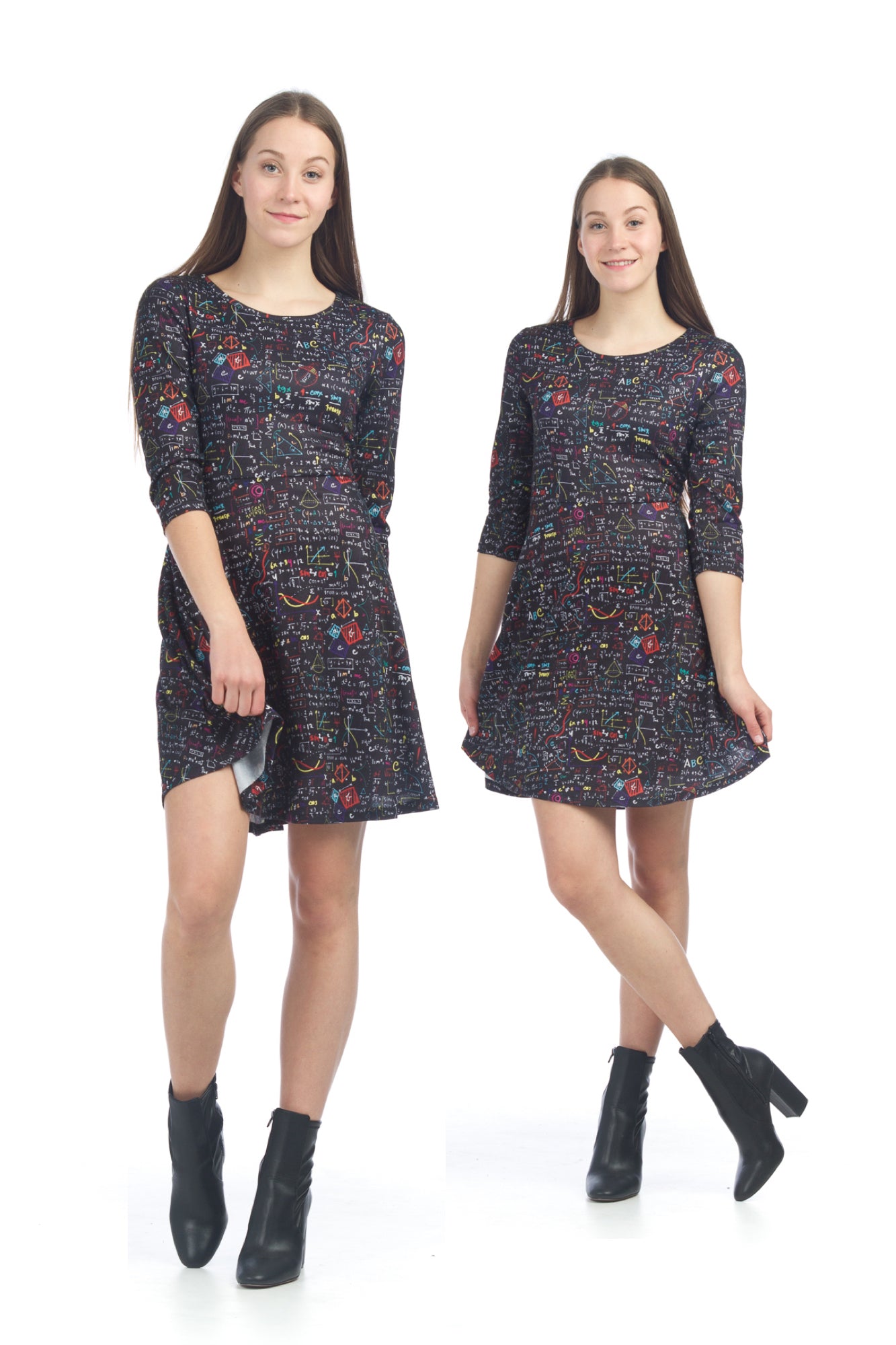 BLACK Science Print Sweater Dress