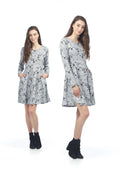 GRAYB Cat Print Sweater Dress