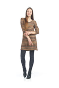 BROWN Global V Neck Sweater Dress