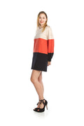 MULTI Color Blocked Sweater Dress