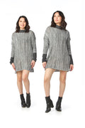BLKWH Heathered Knit Sweater Dress  with Thumb Holes