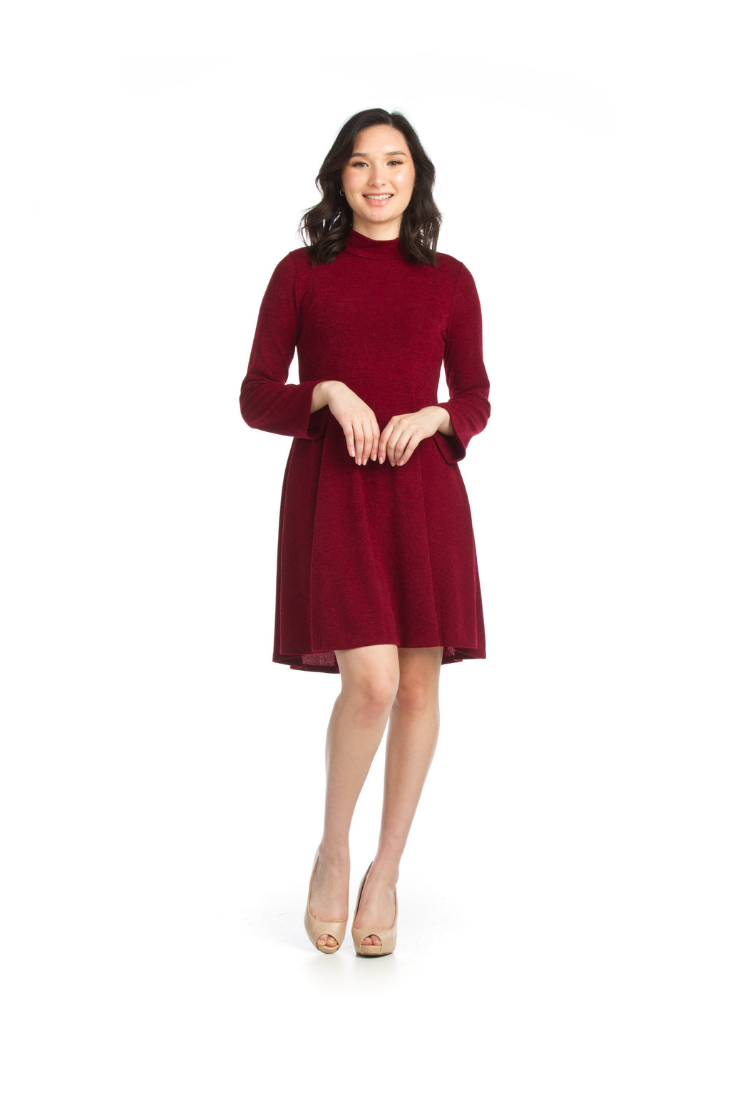 CHARC Mock Neck Knit Sweater Dress