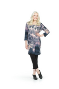 BLUE Watercolor 3/4 Sleeve Dress