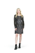 OLIVE Paisley Placement Print L/S Dress