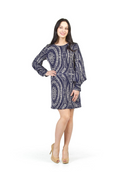 NAVY Global Print Funky Sleeve Dress