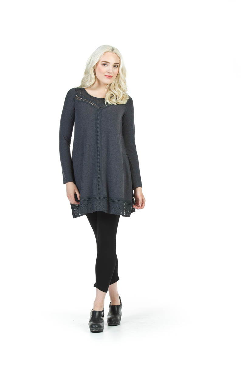 BLACK Lace Inset ALline Sweater Dress
