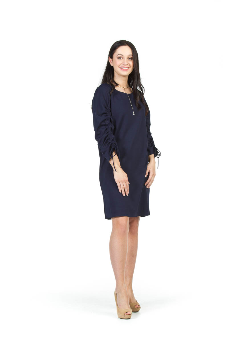 NUDE Solid Sweater Dress with Sleeve Detail