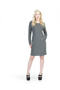 GREY Seam Detail Midi Sweater Dress with Pockets