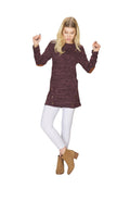BURGN Heathered Tunic  w Button Detail and Elbow Patch