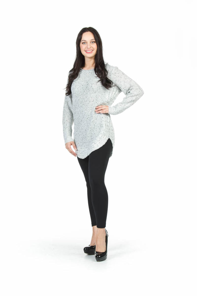LGREY Heathered Shirt Hem Sweater