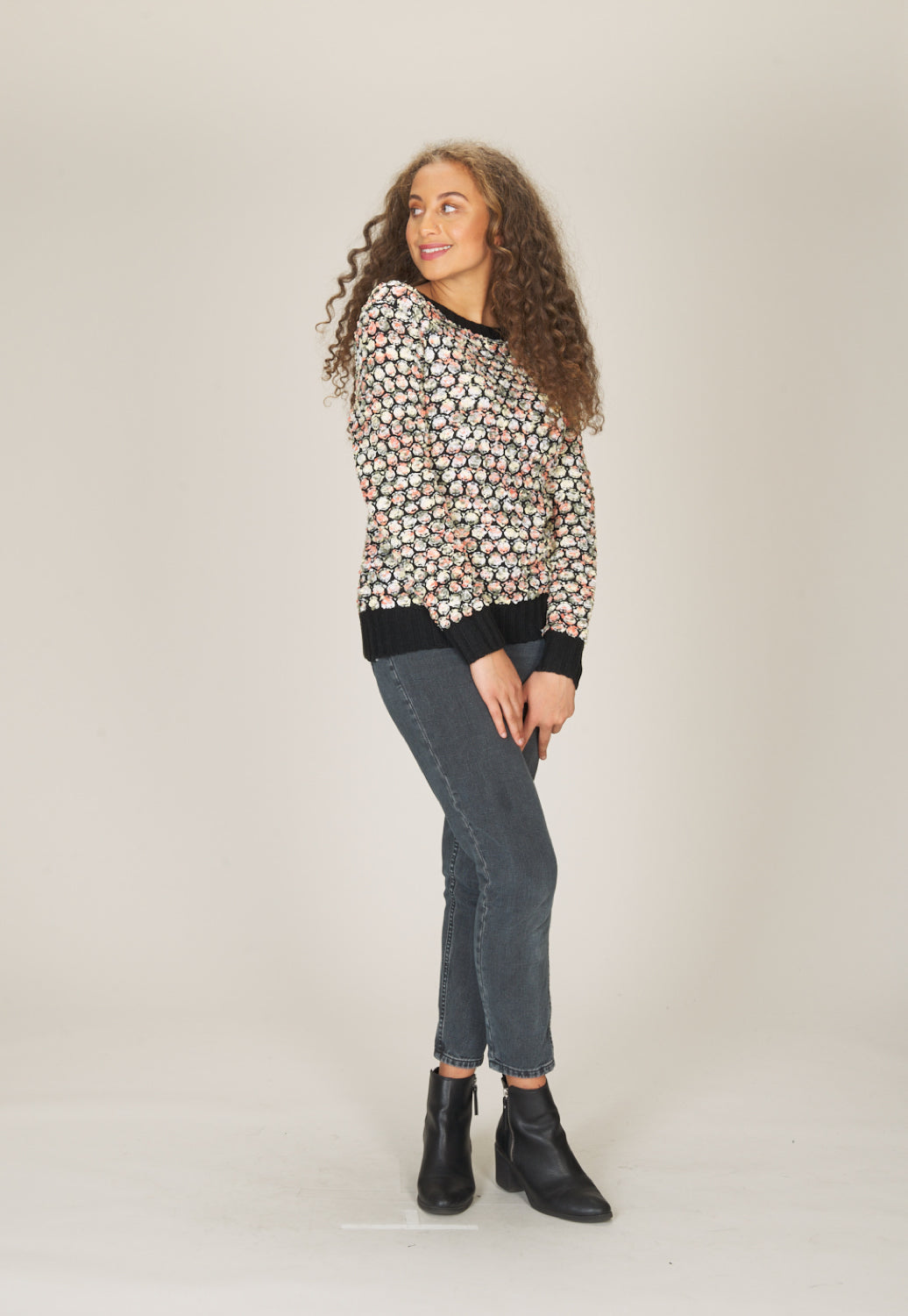 MULTI Multicolor Boucle Sweater (3sizes)