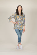 GREY Leaf Design Soft Sweater